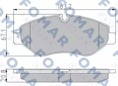 FOMAR FRICTION fo921581 -  Комплект тормозных колодок, дисковый тормоз